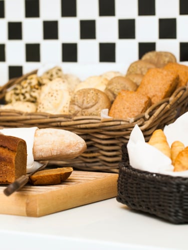 Different kinds of breakfast bread