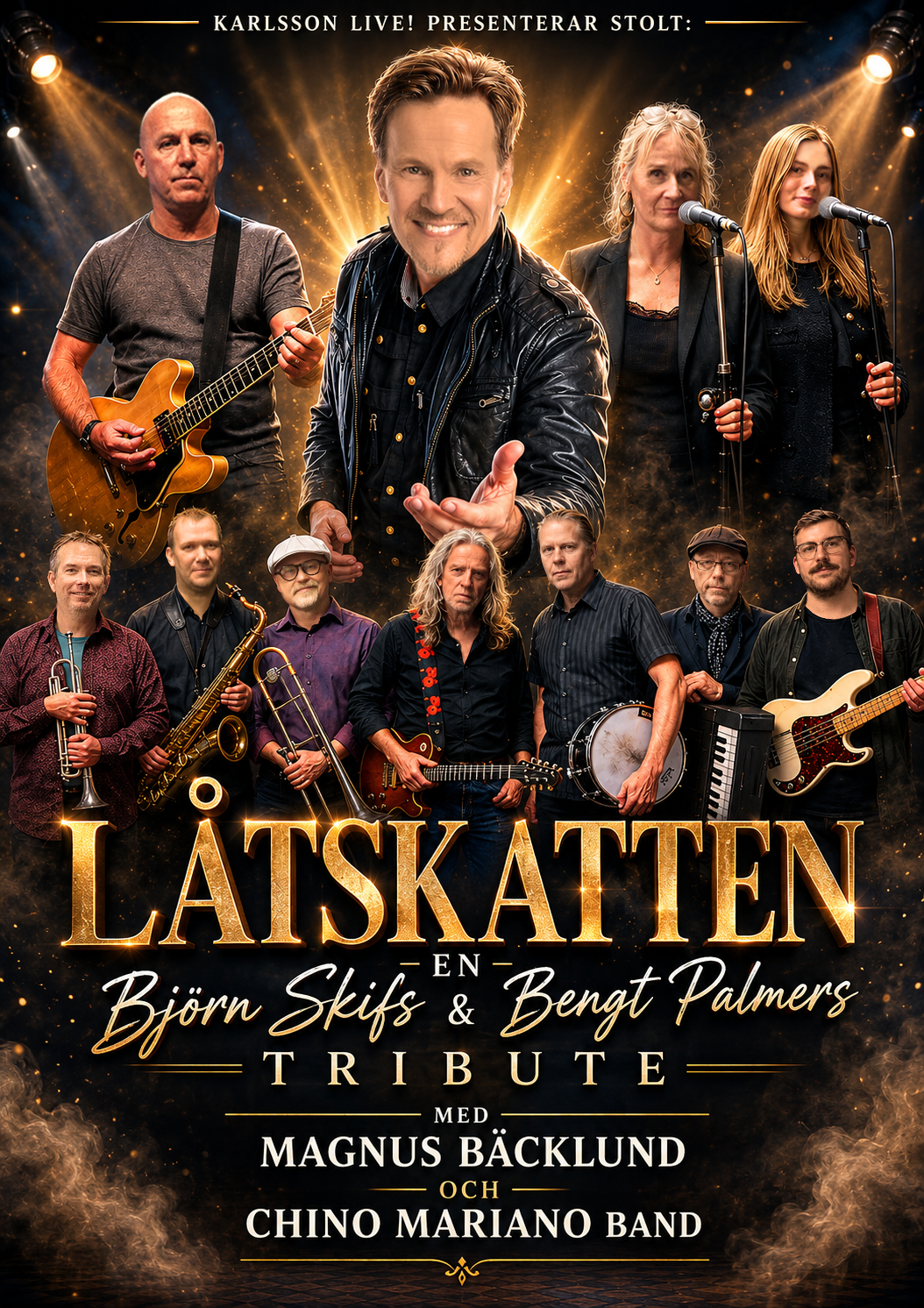 Låtshow med flera musiker och sångare