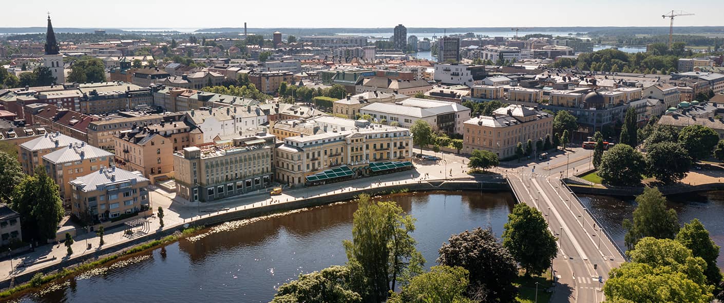 Bild på Karlstad från luften