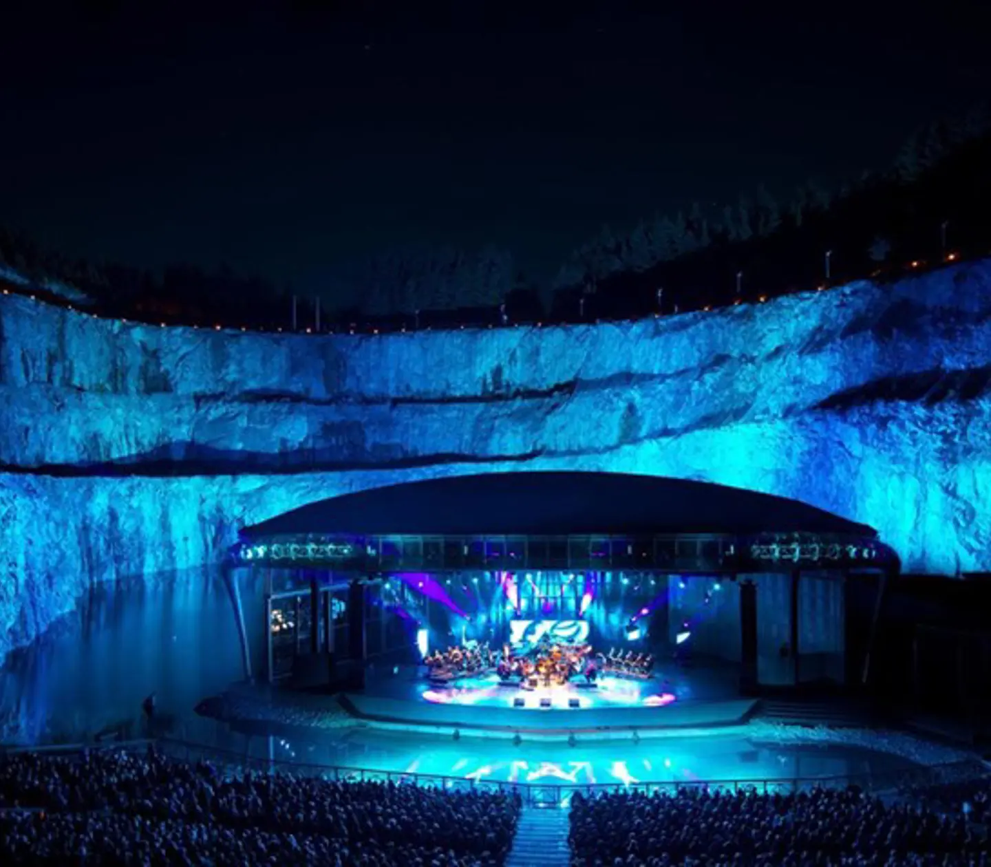 Dalhalla outdoor arena at dusk
