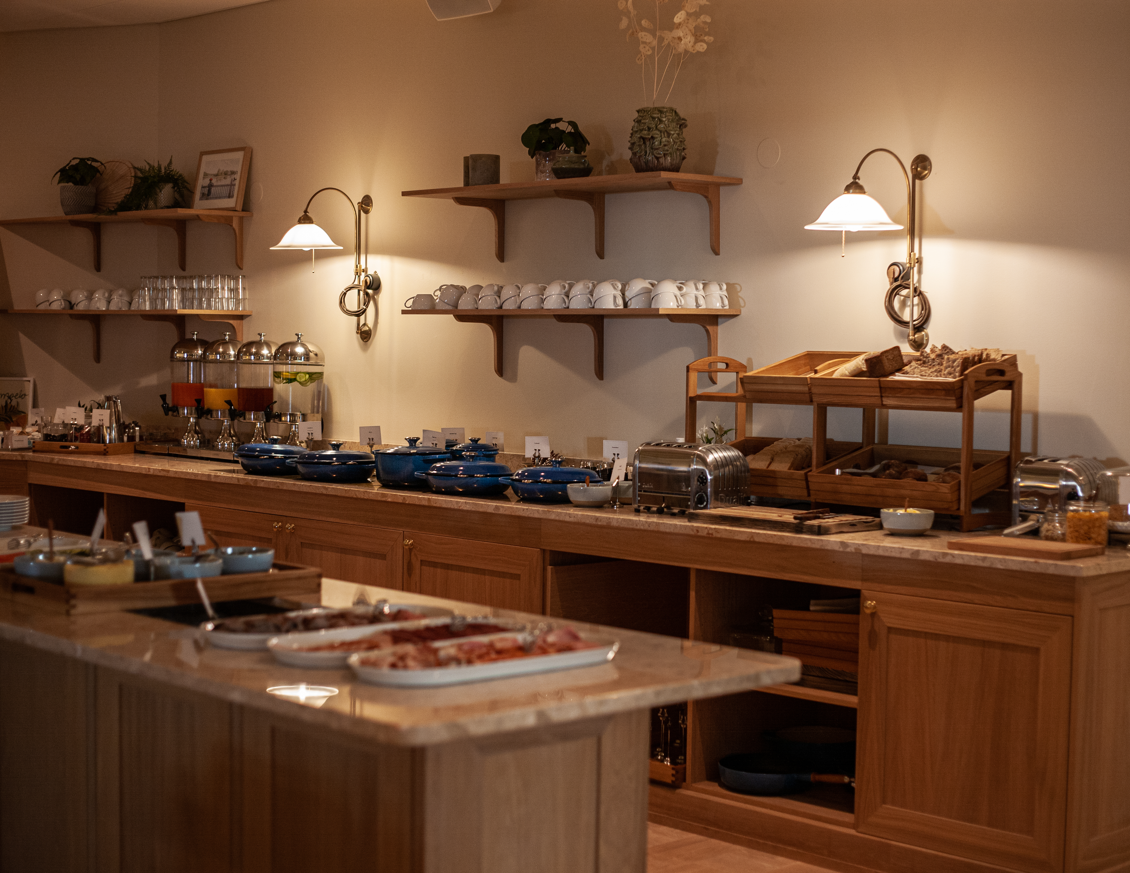 Breakfast buffee in breakfast area