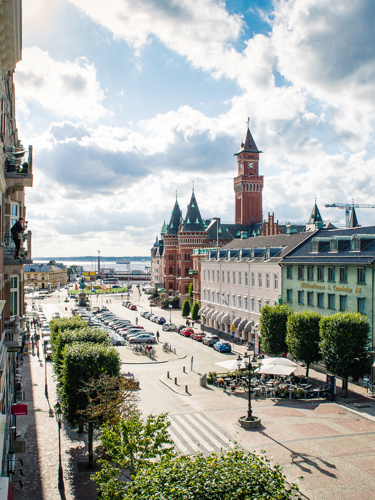 Summer overview of Helsingborg