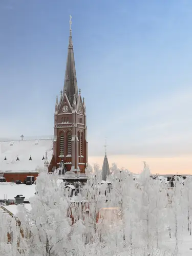 Winter landscape in Luleå