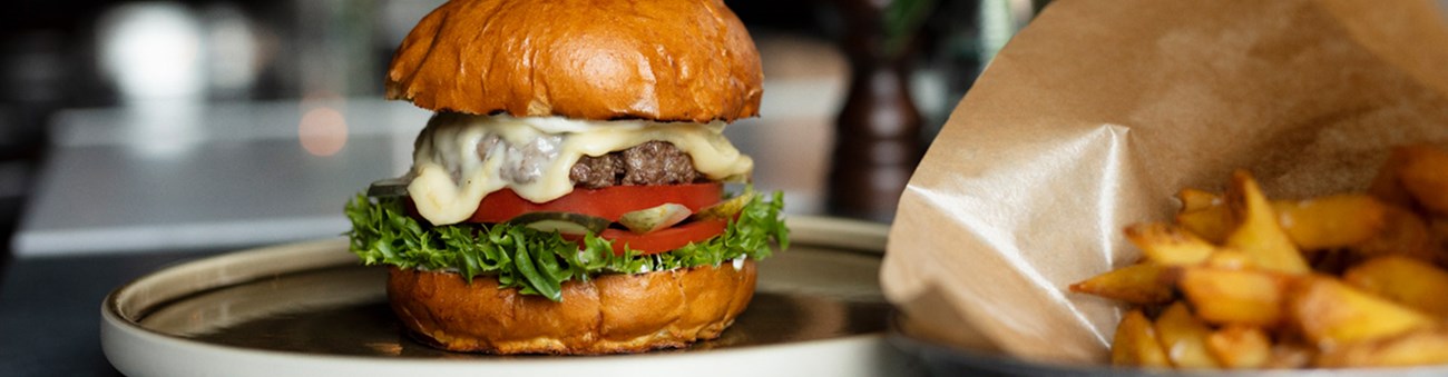 Hamburgare och pommes frites