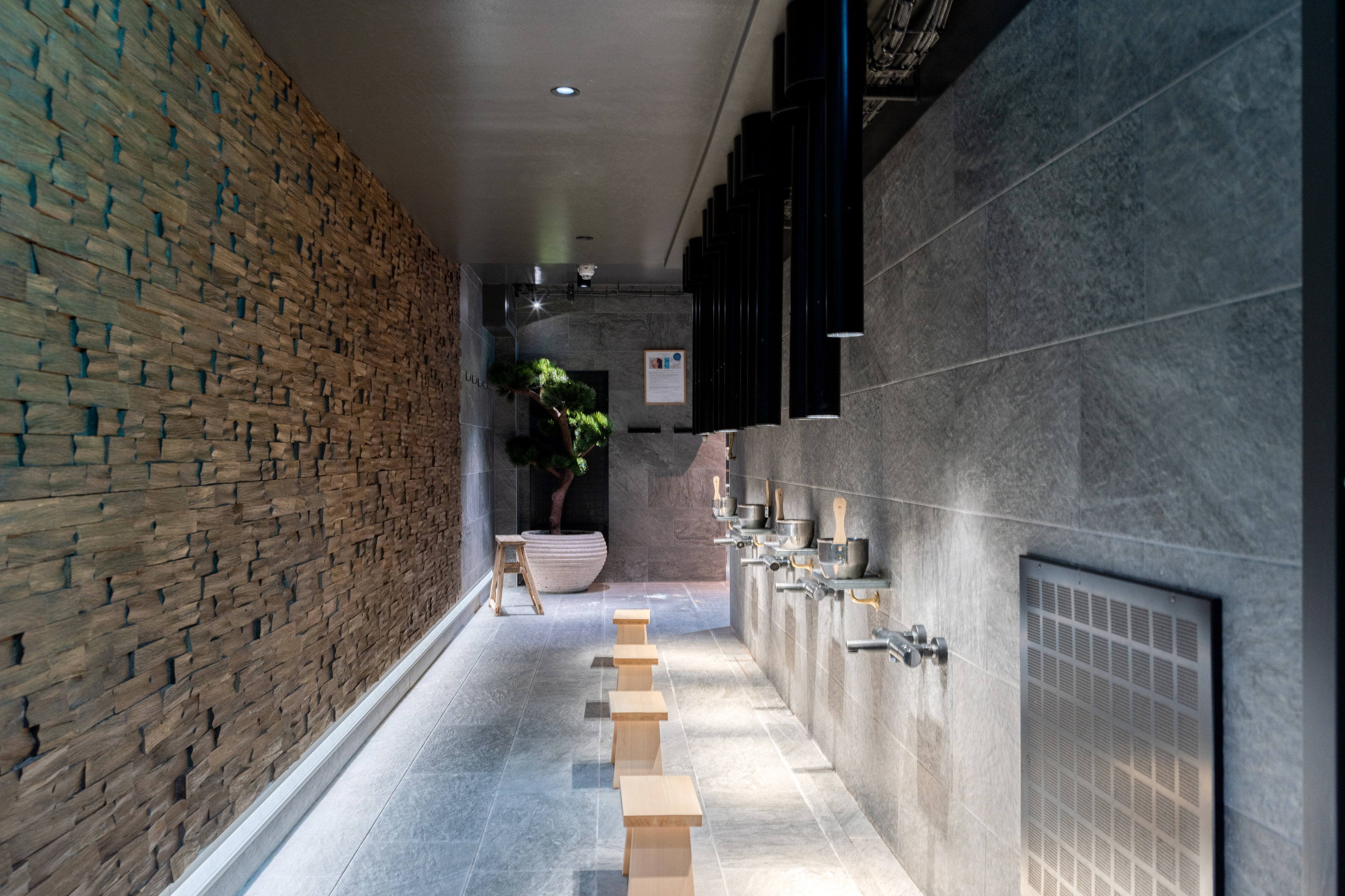 Spaavdelning med bastu