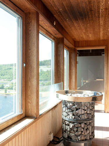 View from the sauna in Örnsköldsvik