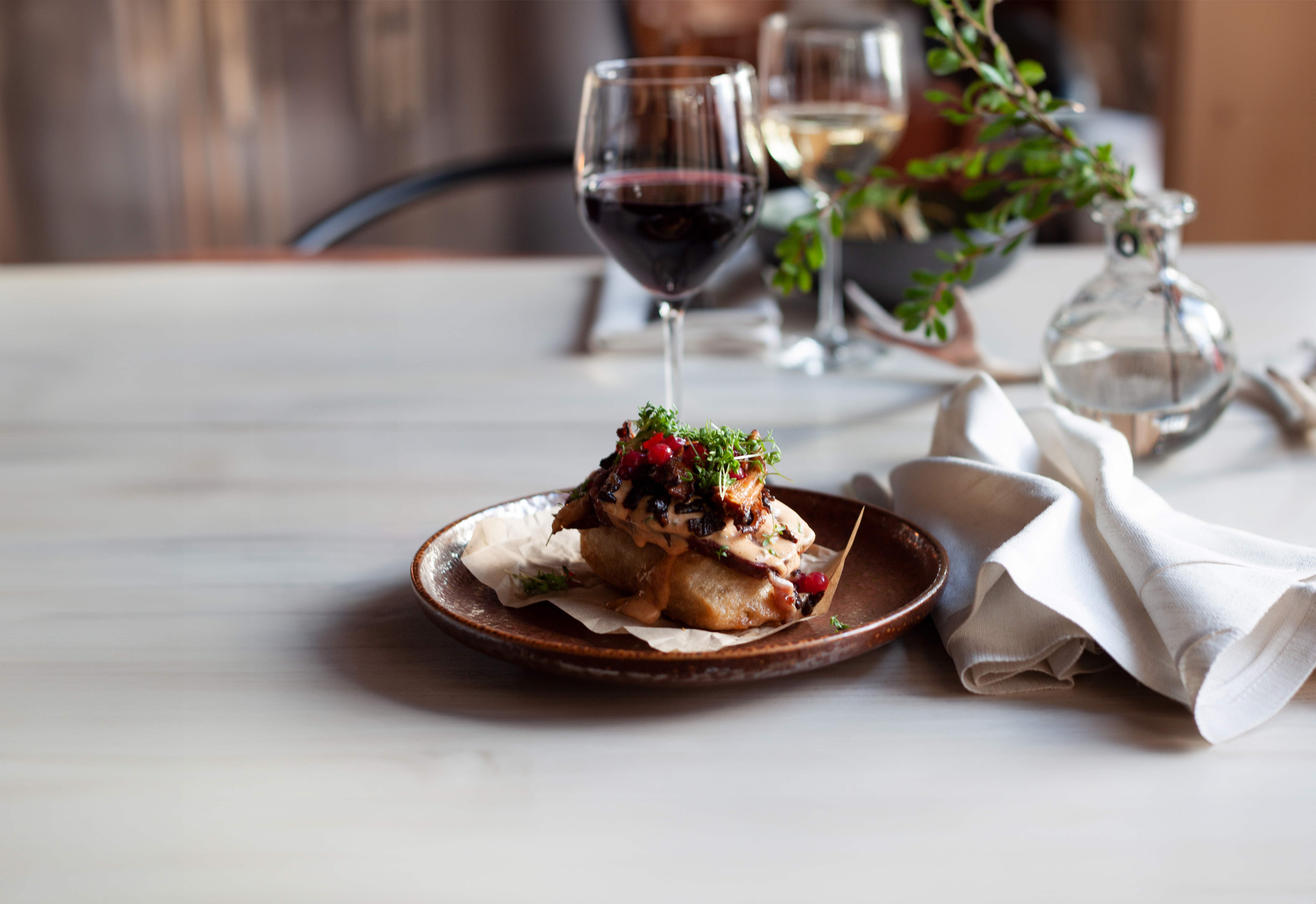 Dinner at restaurant Mandel in Skellefteå