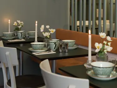 Frukostdukning på Elite Hotel Arcadia