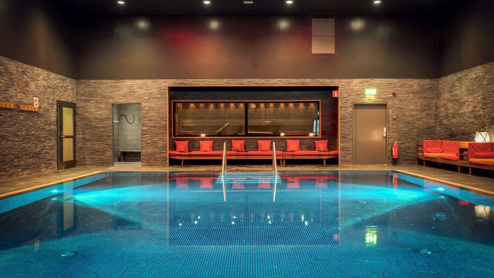 Indoor pool at a spa