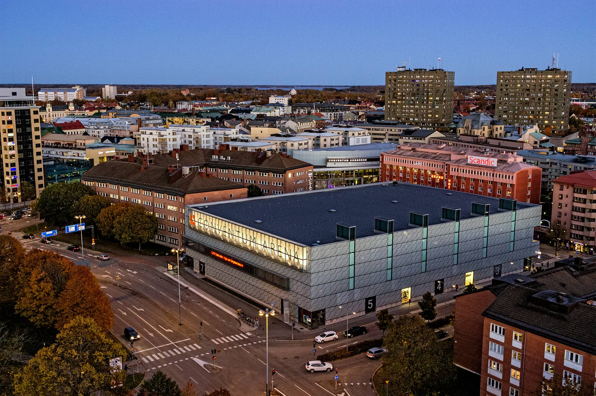 Bird's eye view of Conventum Arena