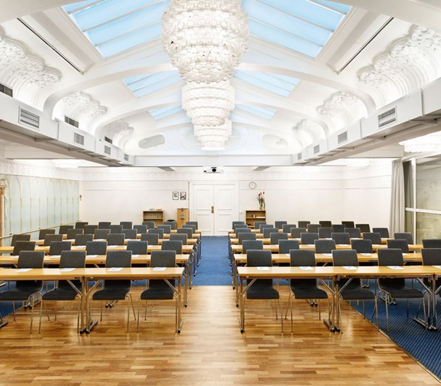 Large conference room with vaulted ceiling