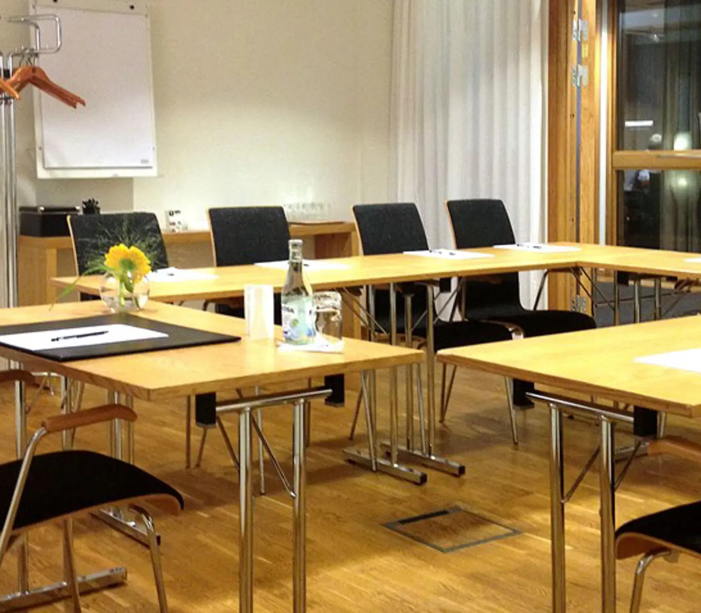 Conference room with U-shaped seating