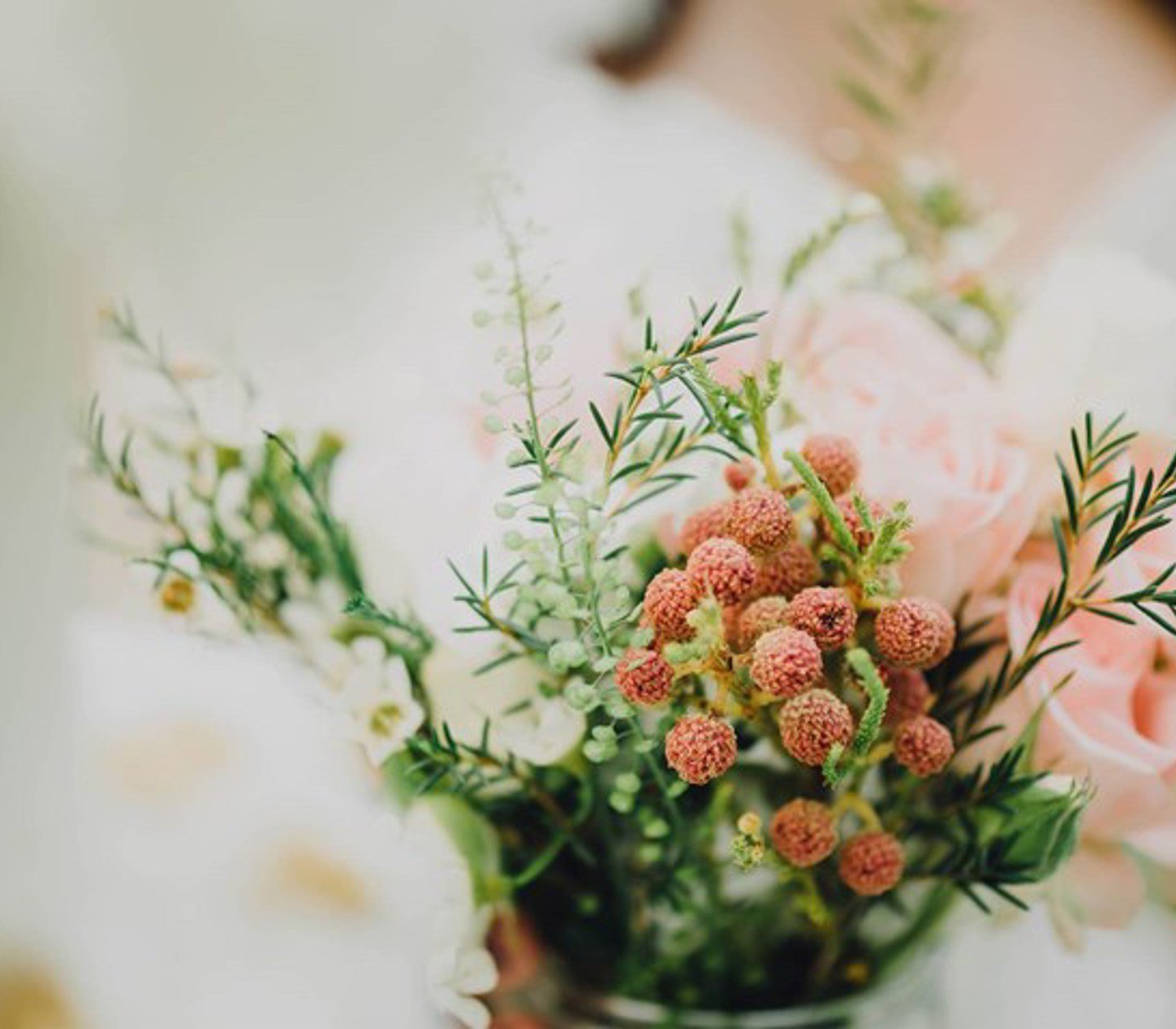 Woman holding a bouquet