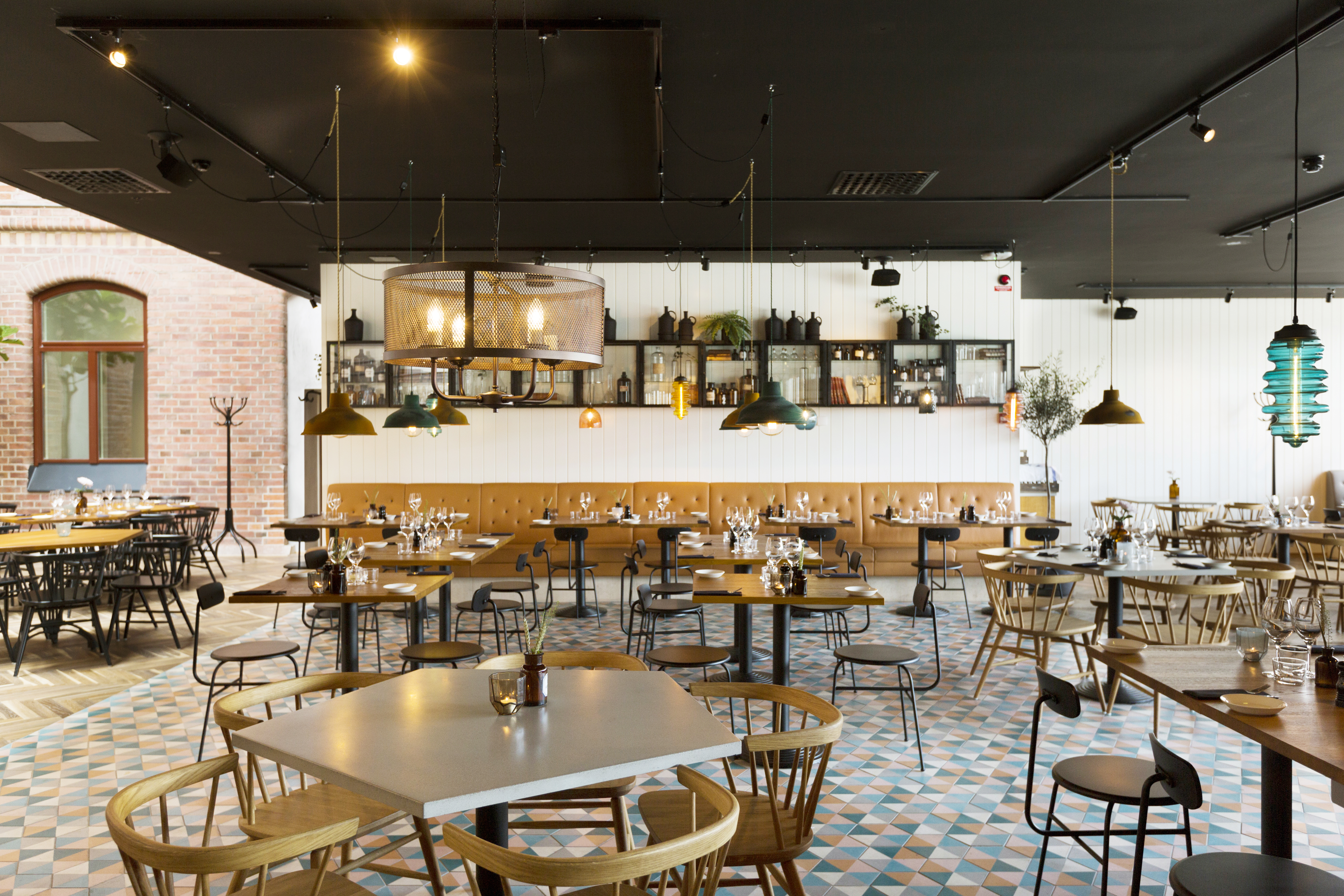 Modernt inredd restaurang