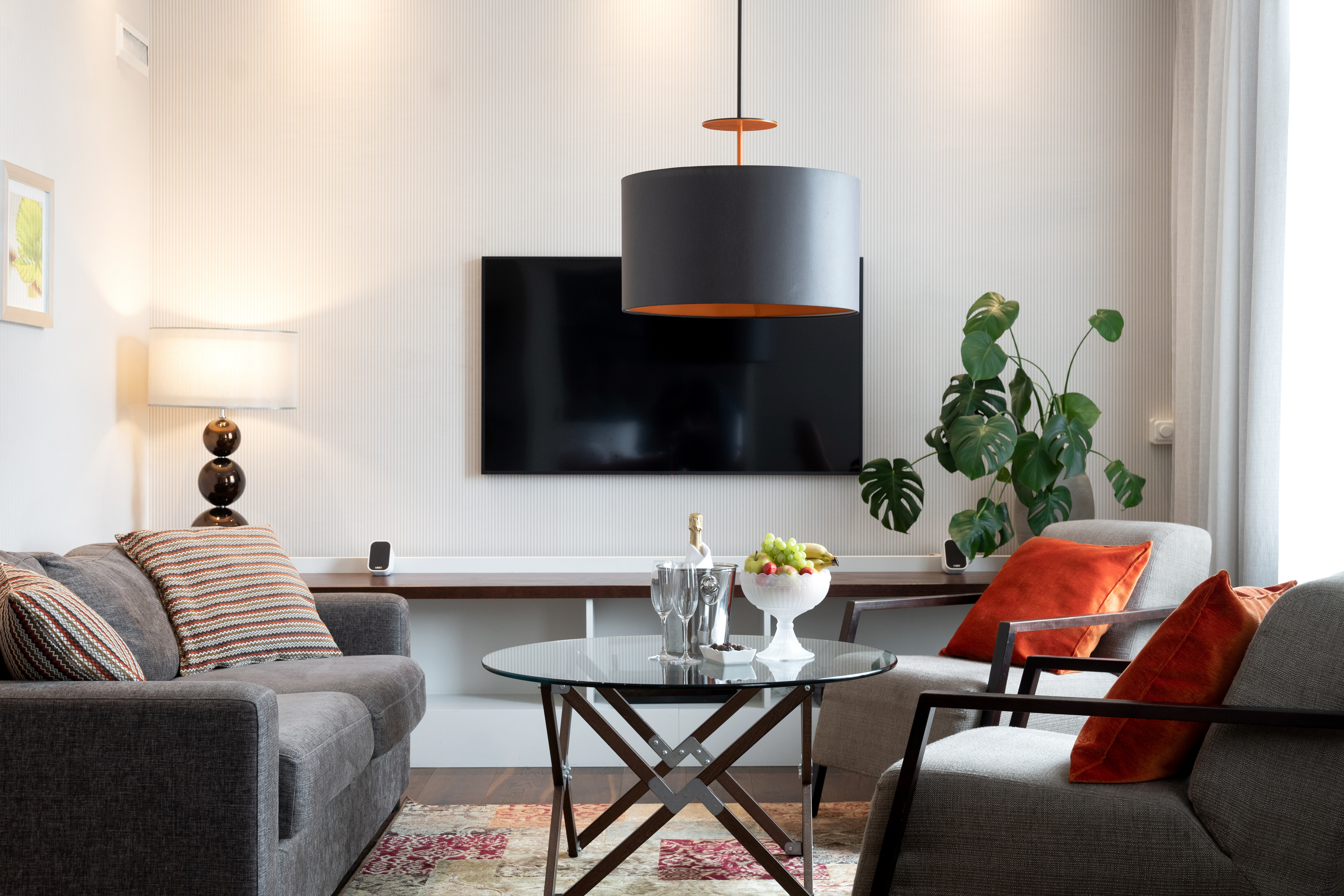Hotel Room with sofa and TV