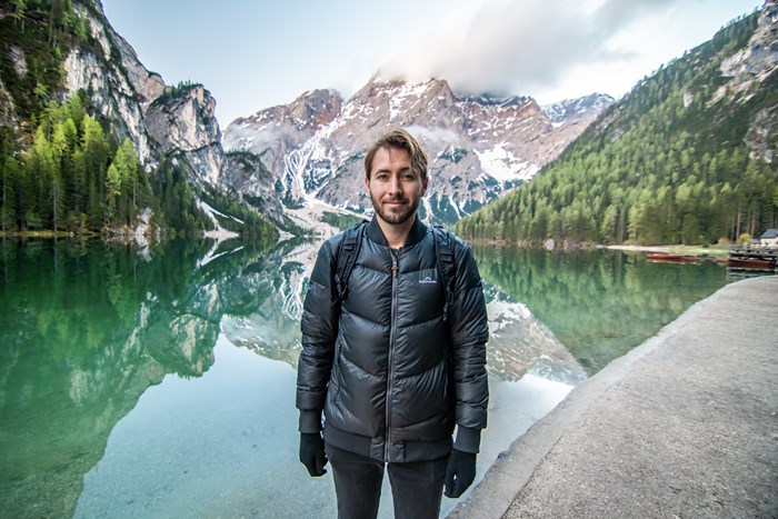 Person vid Lago di Braies