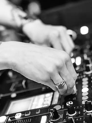 Mixerbord för DJ