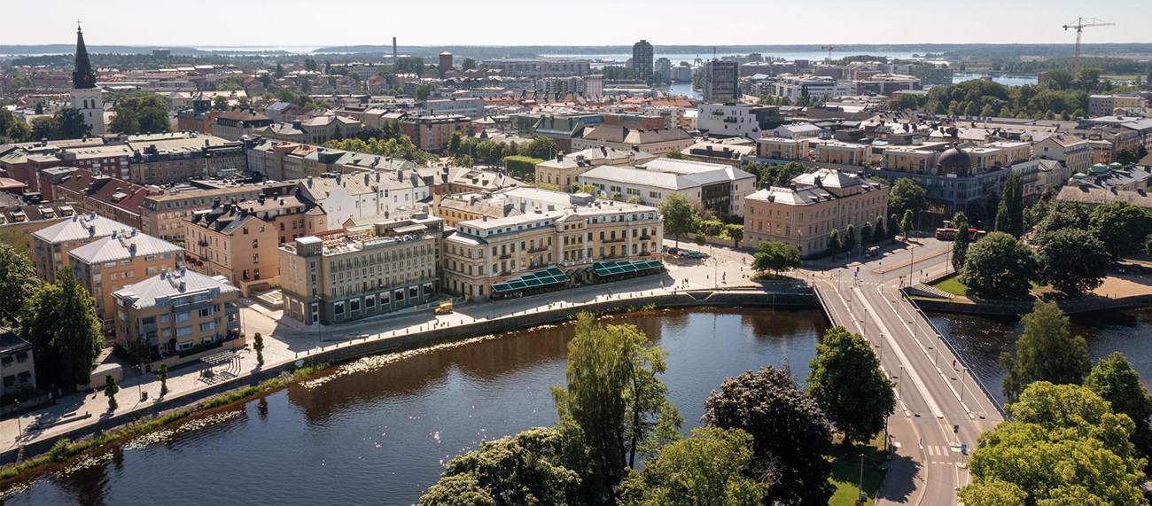 Karlstad från helikoptervy