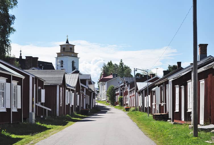 Världsarvet Gammelstads kyrkstad. 