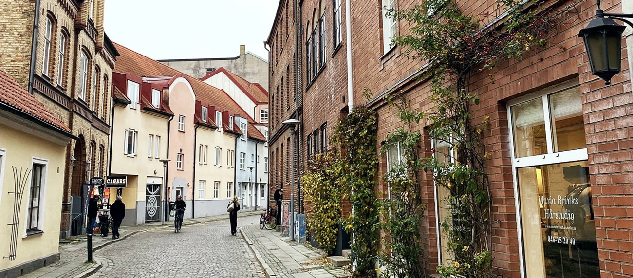 En kullerstensgata i Lund