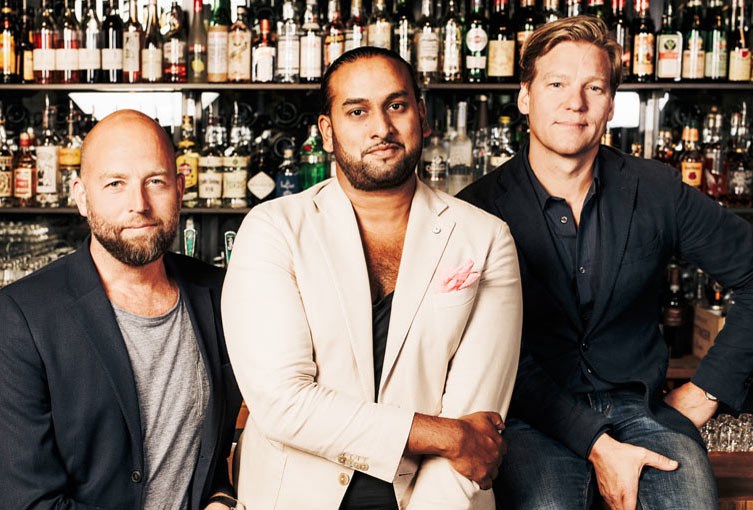 Christian Olsson, Niklas Odin och Kristofer Sandström som driver Haga Bottega.