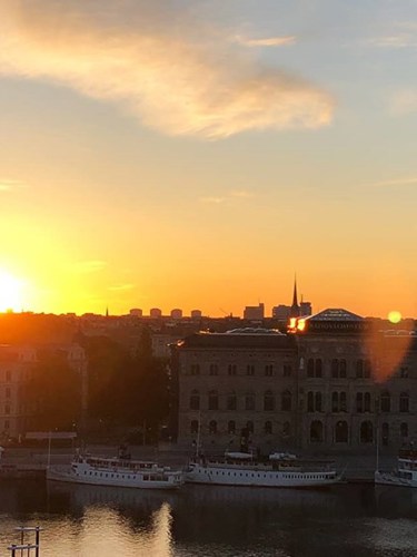 Solnedgång över Stockholm
