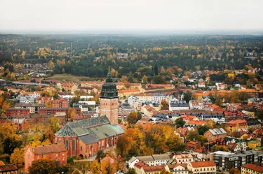 Vy över Strängnäs och Strängnäs domkyrka