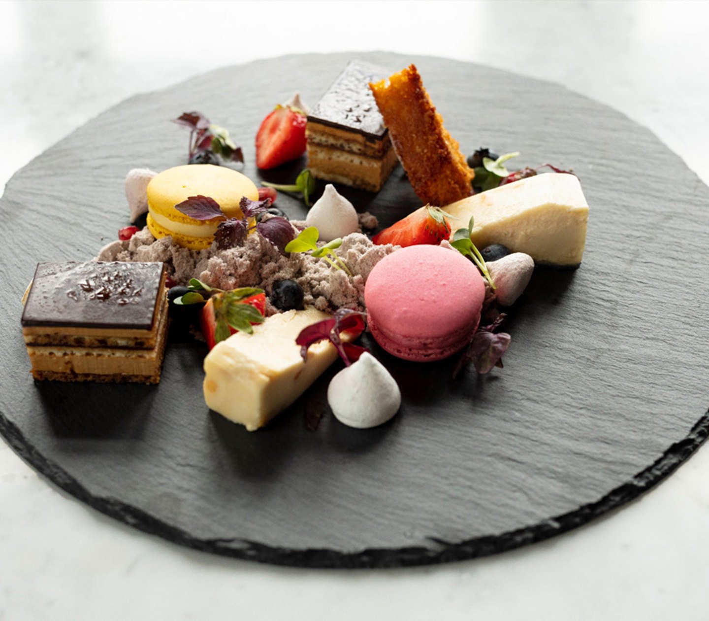 A plate of sweets