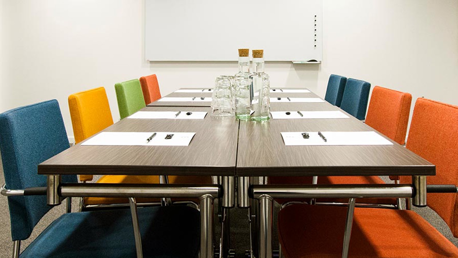 Conference Room with colorful chairs