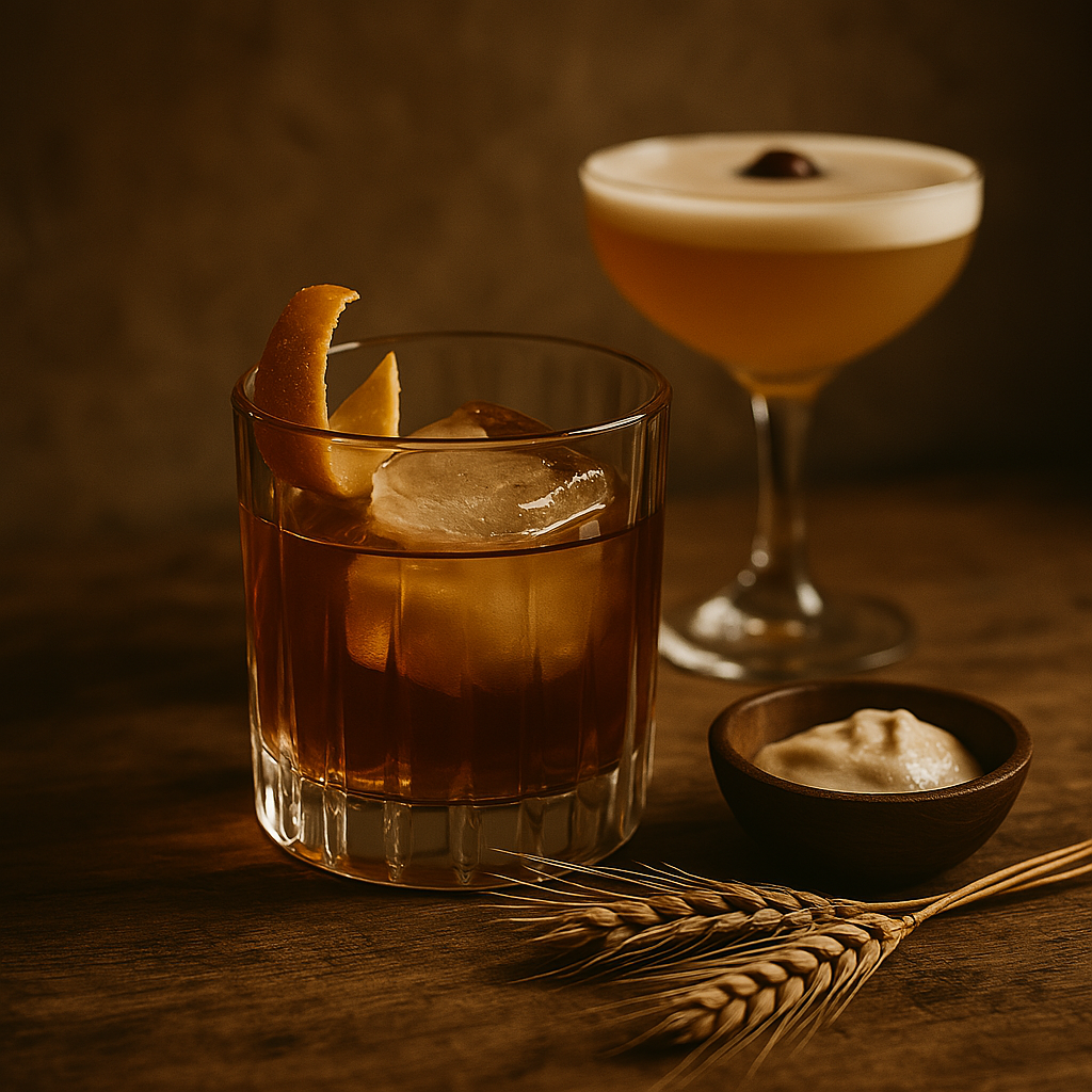 Whiskycocktail med apelsinzest