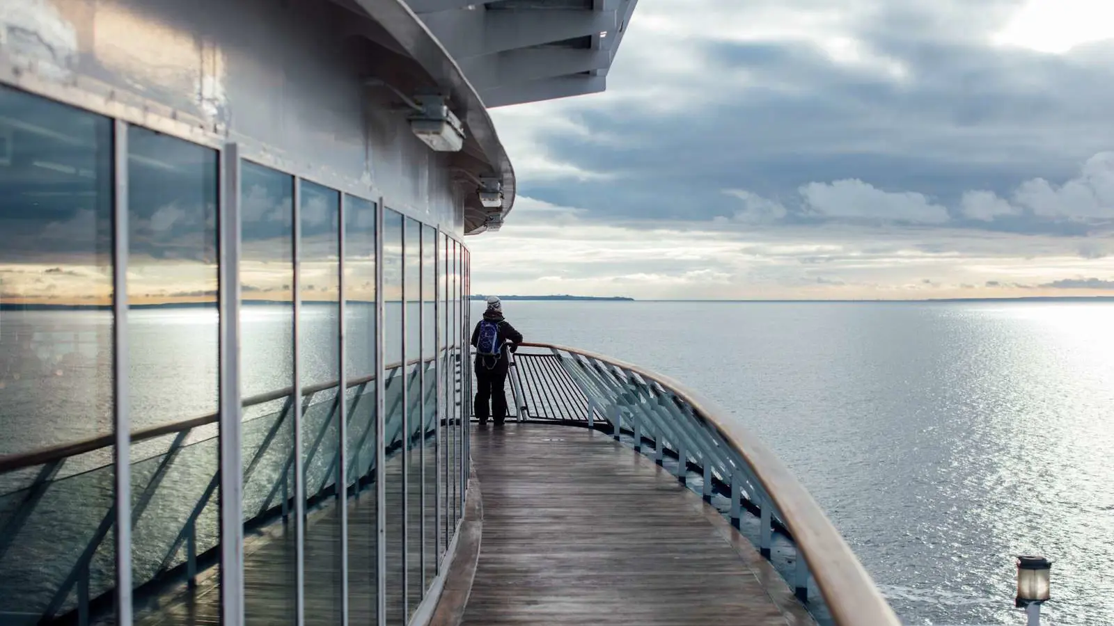 A ferry travelling from Sweden to Denmark