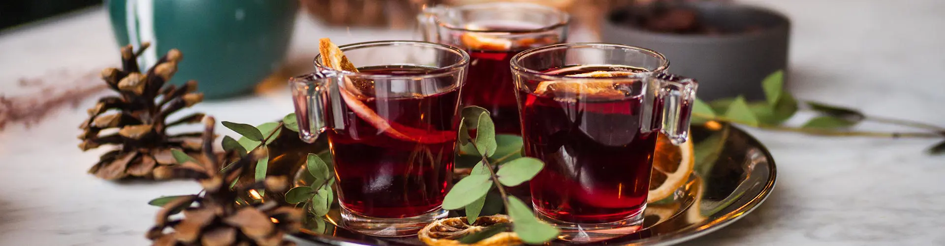 Glögg serverad på Elite Hotels julbord