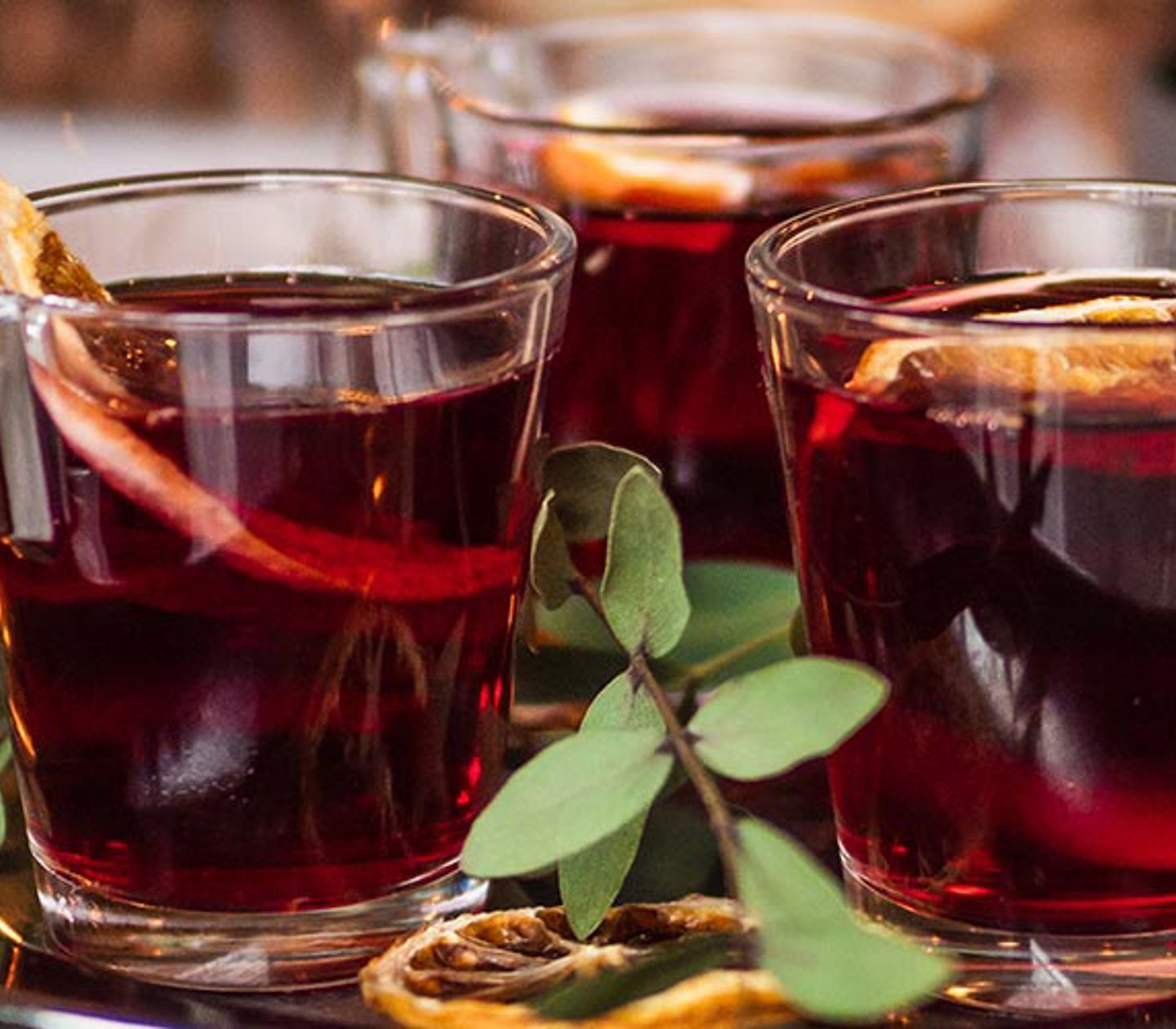 Mulled wine served as part of Elite Hotels Christmas buffet