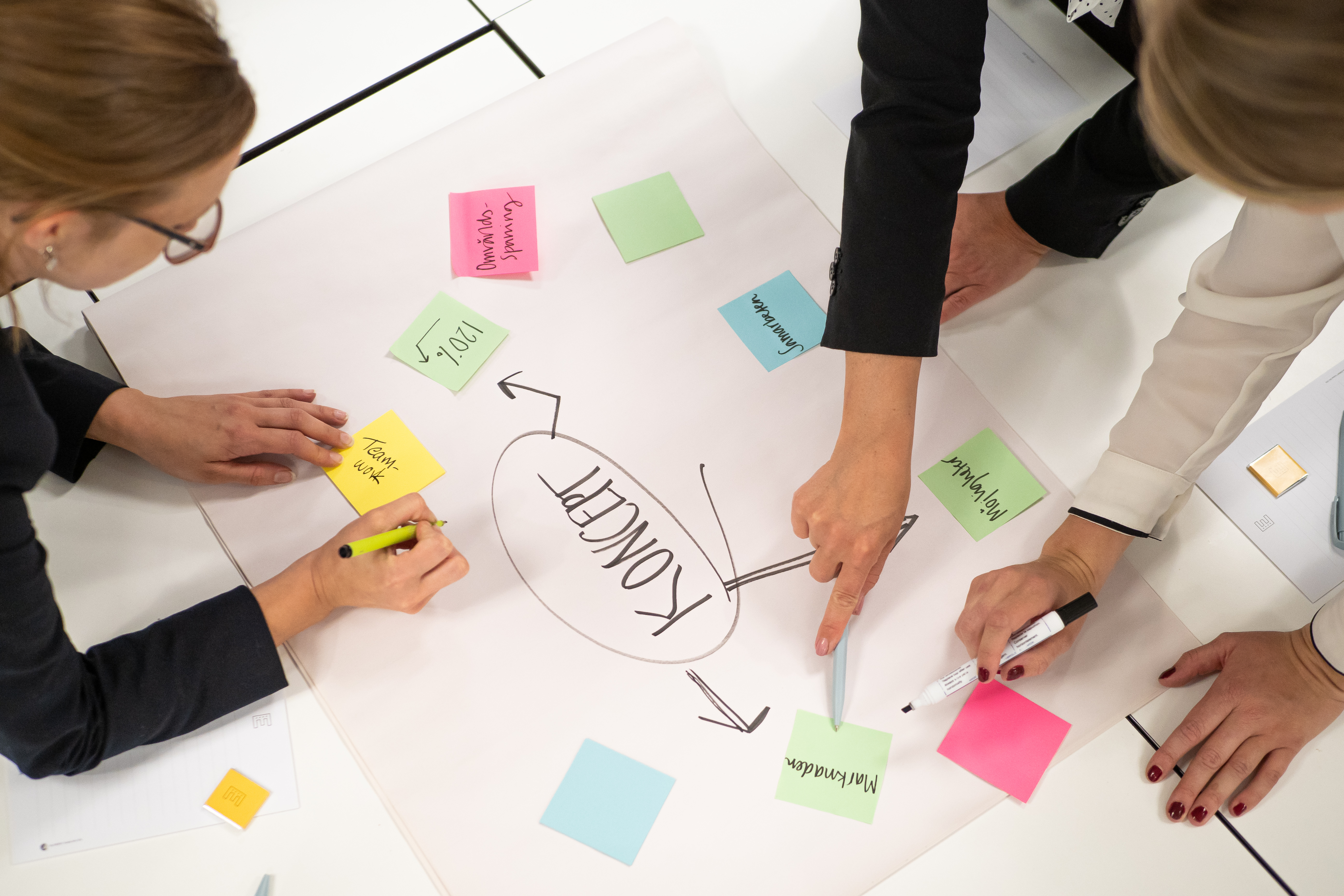 Animation of a team standing in a line