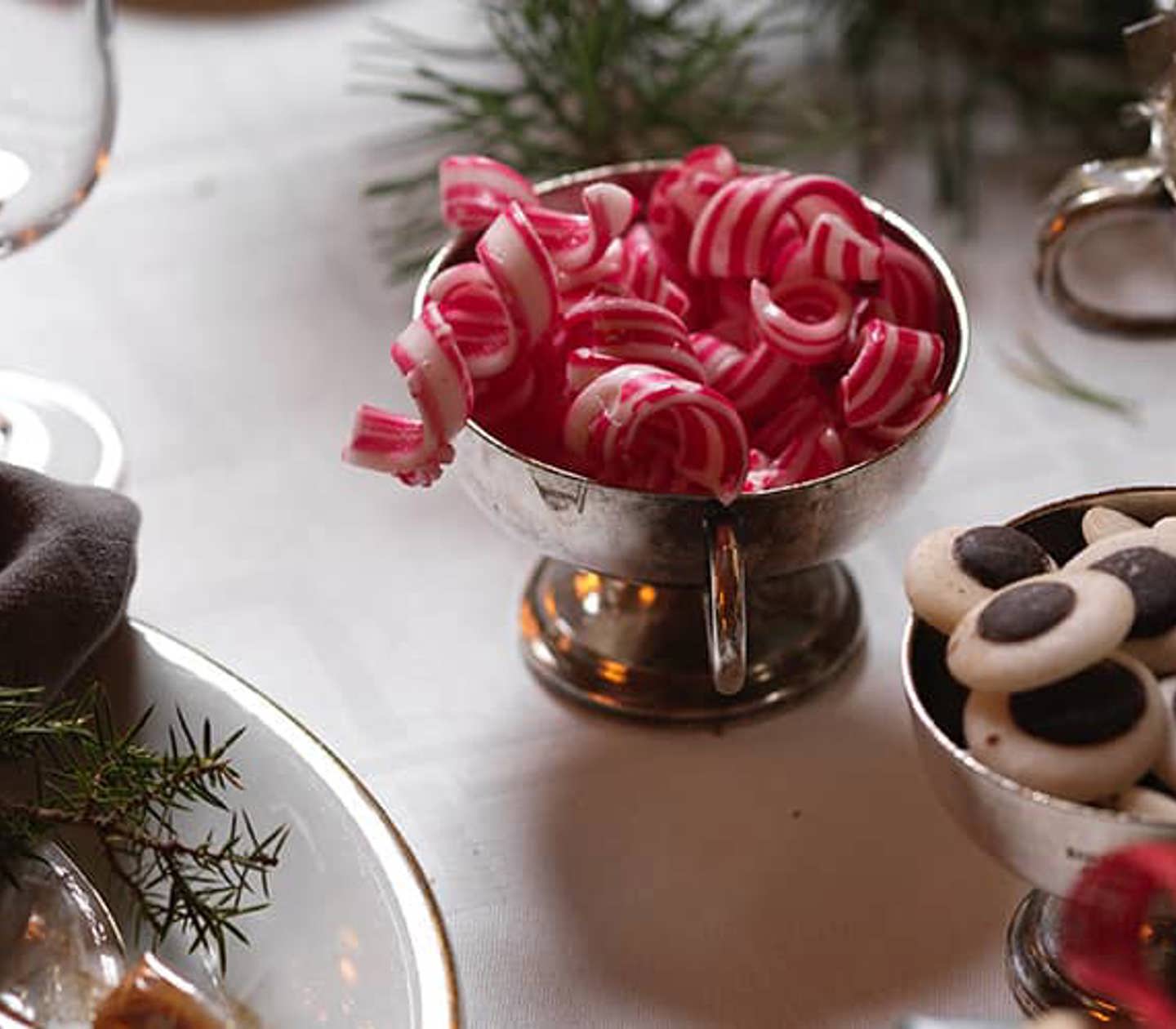 Different types of sweets on the Christmas table