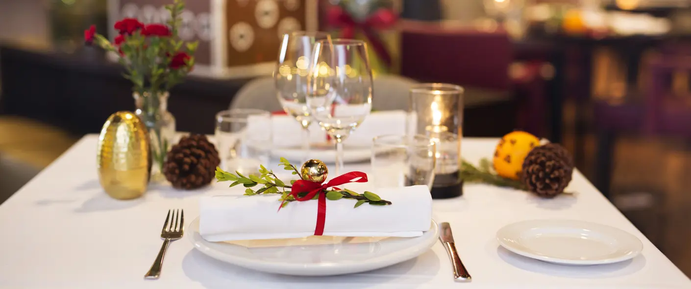 Bord dukat för julbord