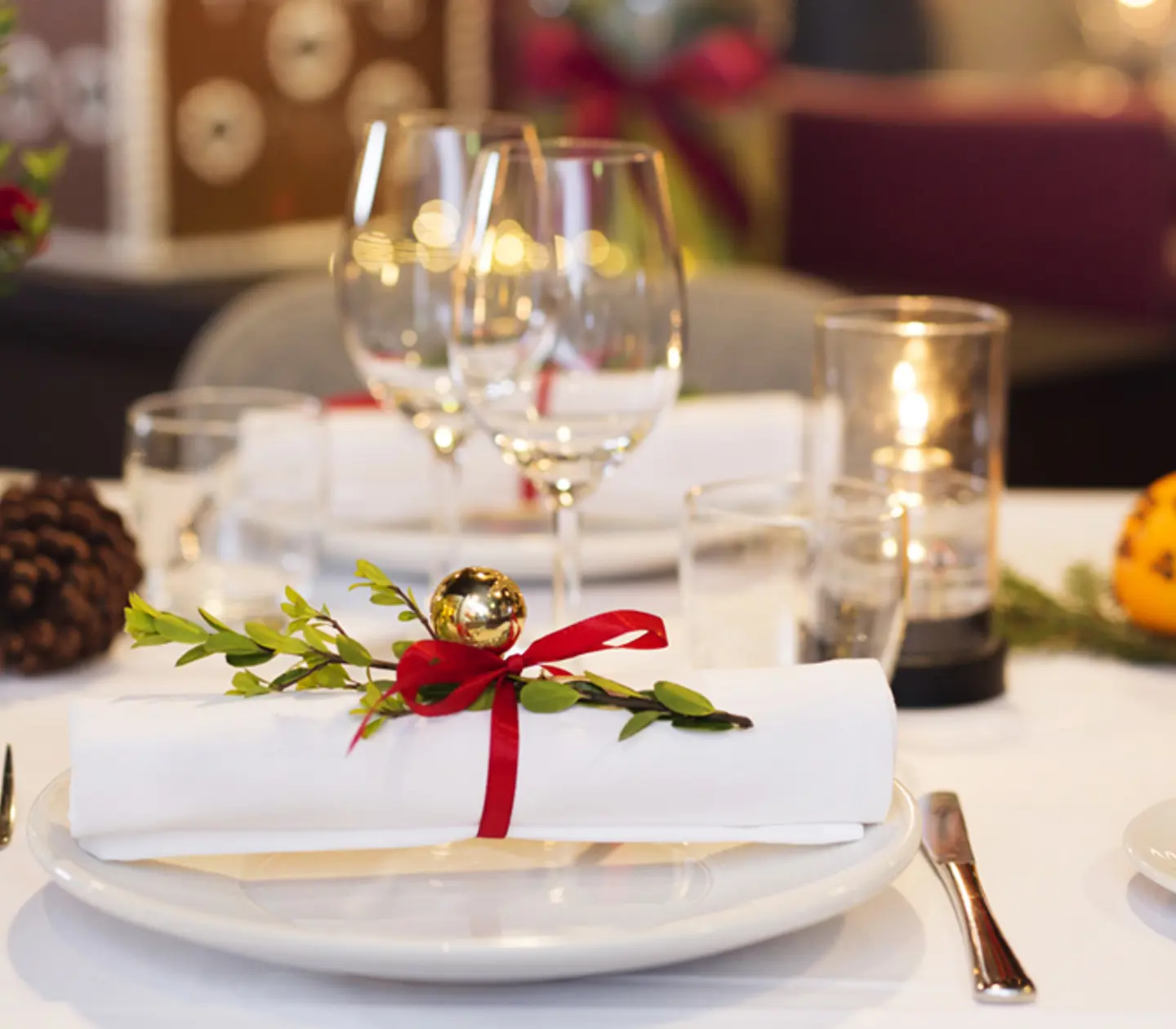 Bord dukat för julbord