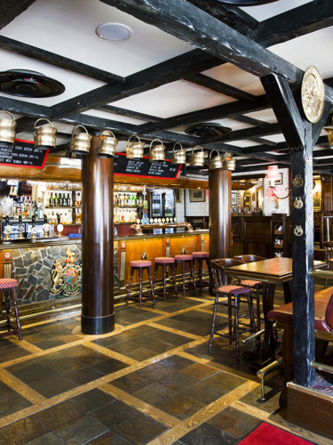 Bar in bishops arms restaurant