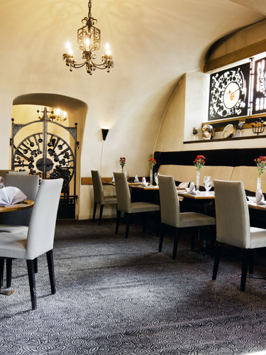 A restaurant in a castle cellar