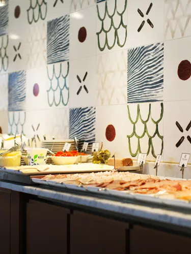 Breakfast buffet with cold cuts