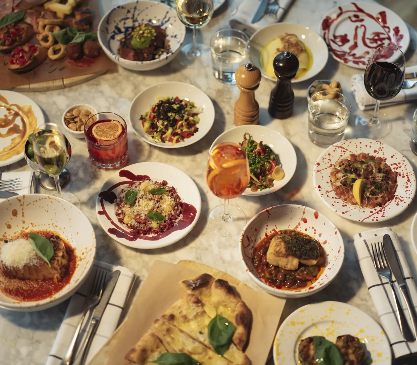 Restaurangmiljö på Haga Bottega