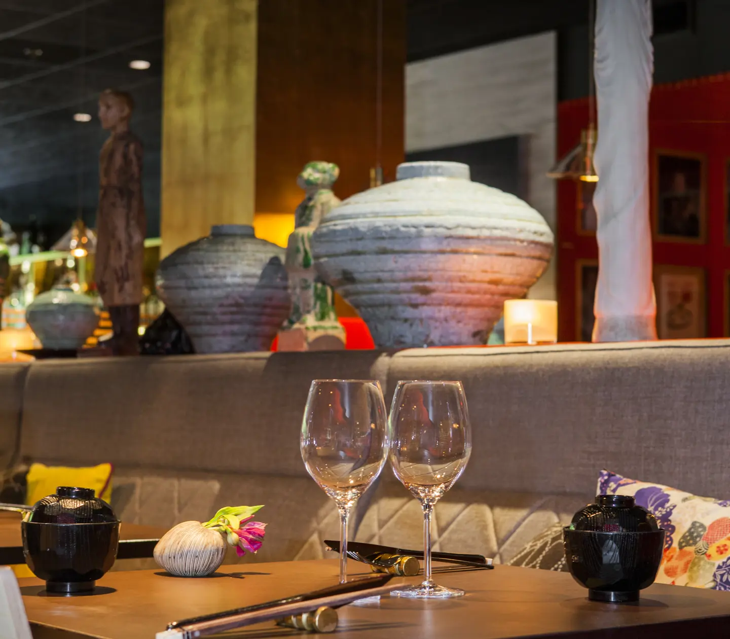A table at an asian style restaurant