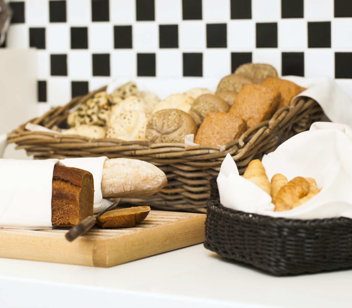 Different kinds of breakfast bread