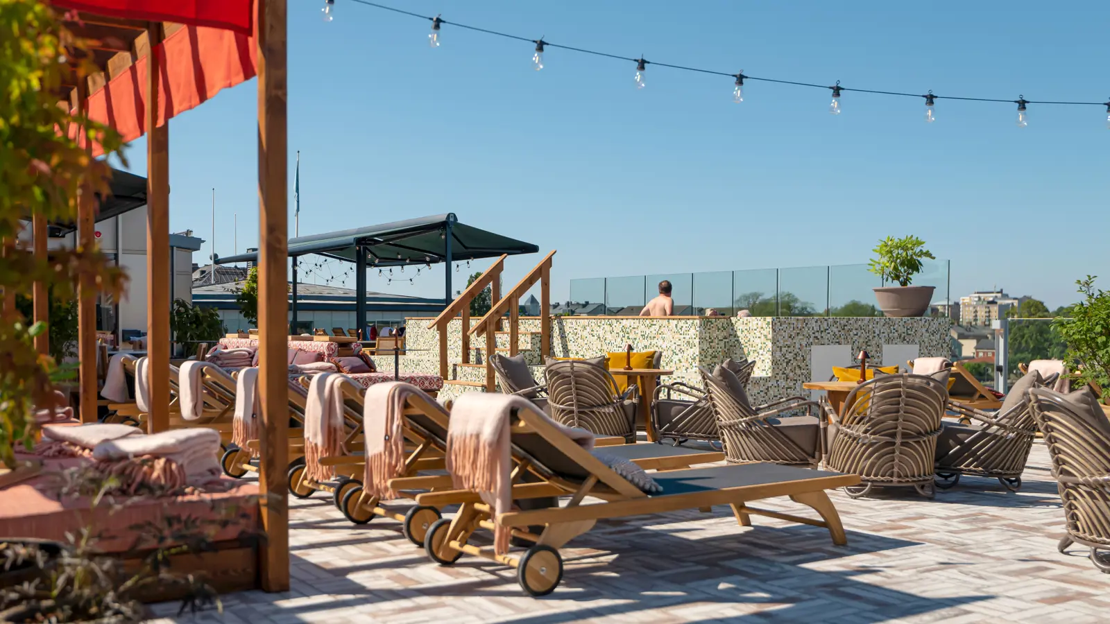 Solbäddar på utomhusspa