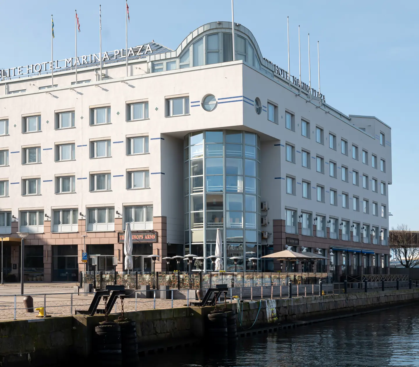 Vita fasaden av Elite Hotel Marina Plaza