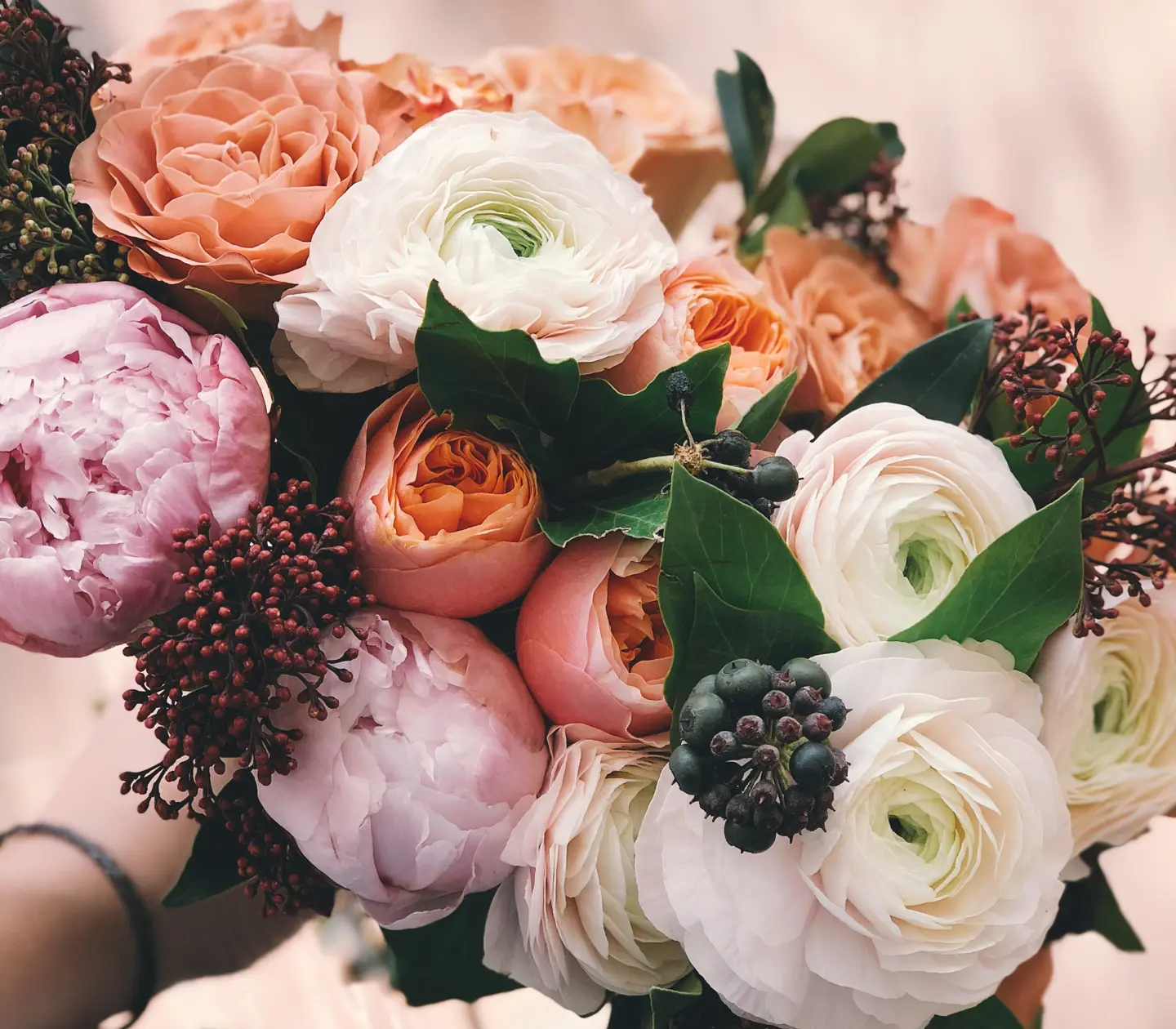 Färgglad blombukett