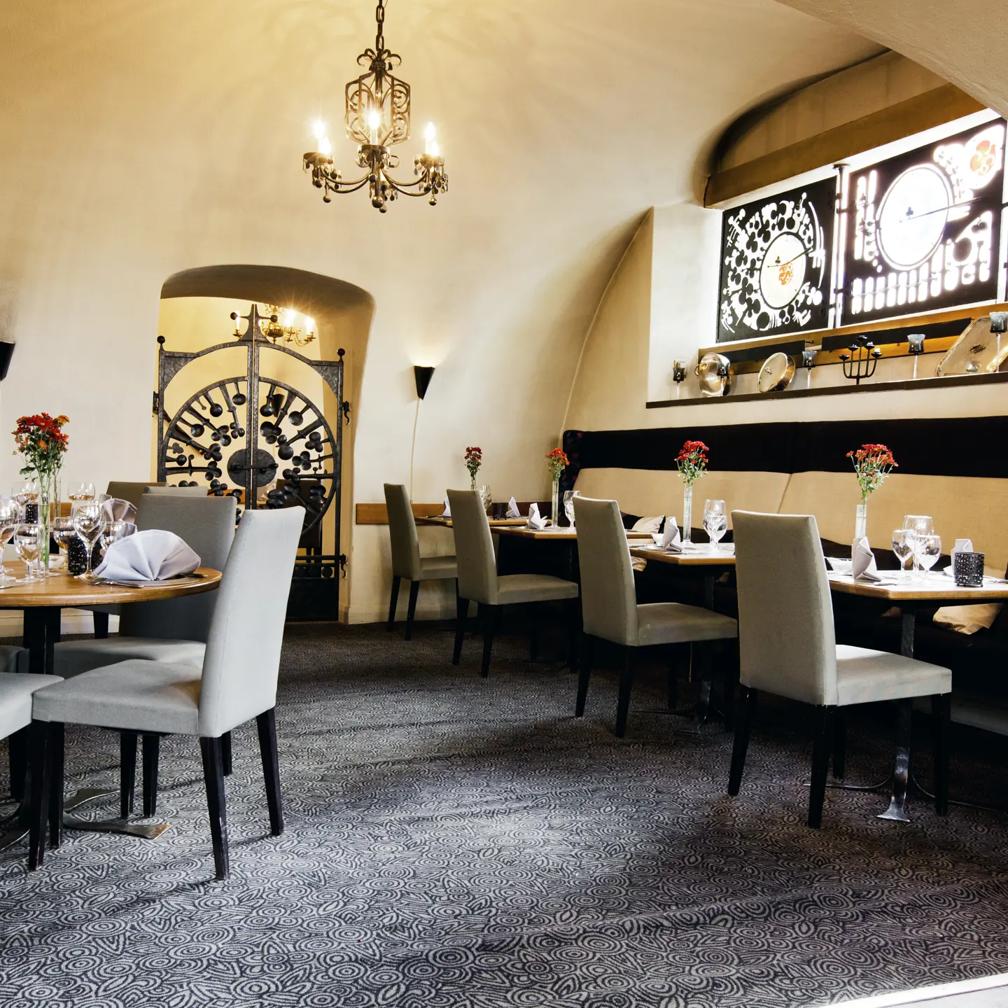 En restaurang i en slottskällare